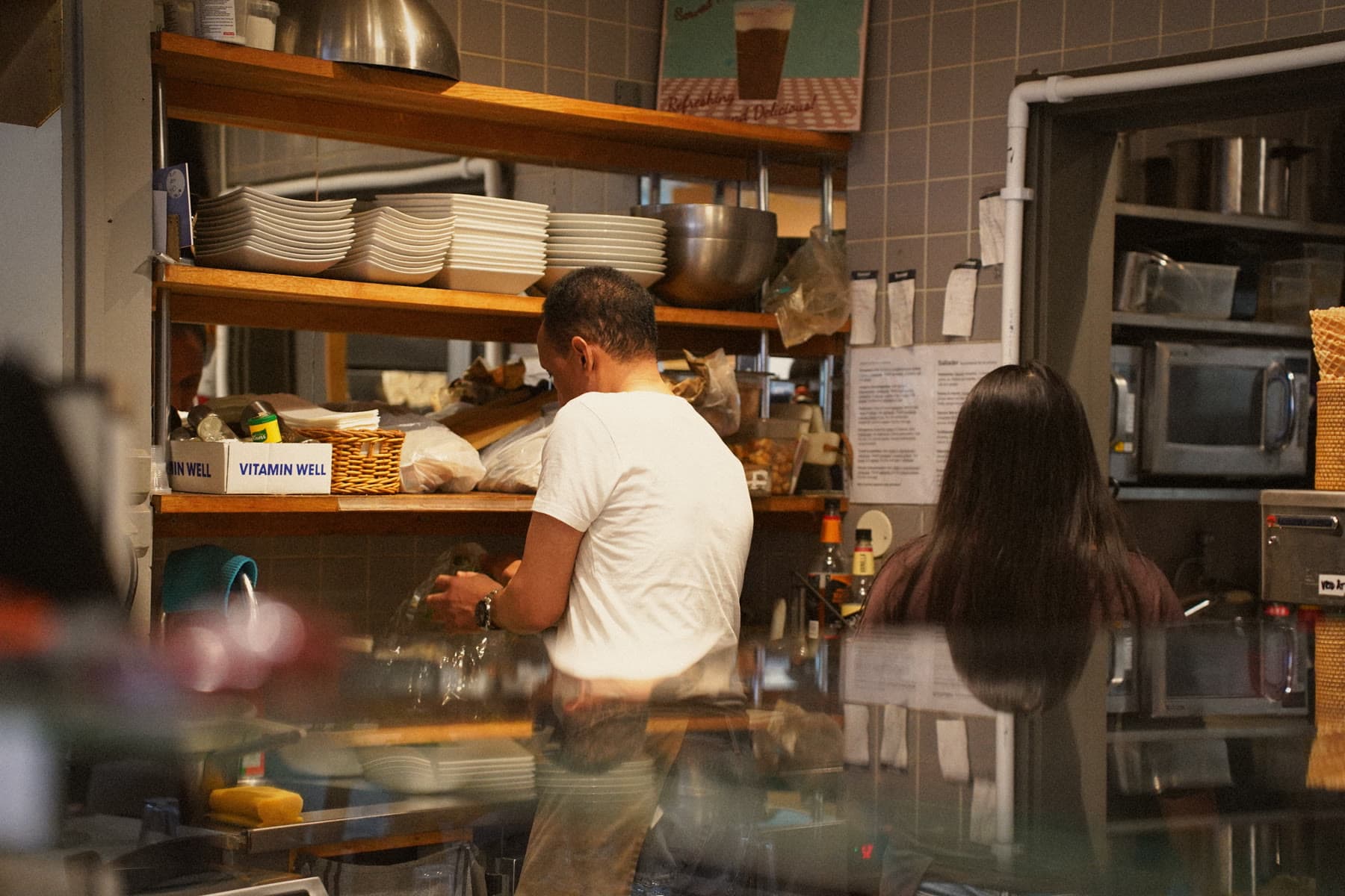 Köket på Kafé Arte under lunchservering